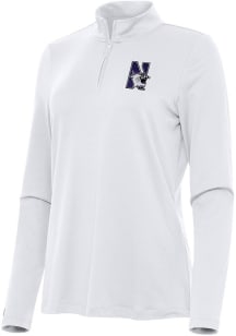 Antigua Northwestern Wildcats Womens White Reprocess Recycled Qtr Zip