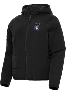 Womens Northwestern Wildcats Black Antigua Universe Filled Jacket