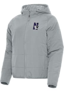 Womens Northwestern Wildcats Grey Antigua Universe Filled Jacket