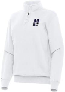 Antigua Northwestern Wildcats Womens White Victory Qtr Zip