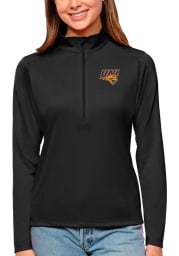 Antigua Northern Iowa Panthers Womens Black Tribute Long Sleeve Pullover