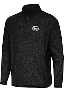 Antigua Ohio Bobcats Mens Black Certain Long Sleeve Qtr Zip Pullover