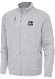 Antigua Ohio Bobcats Mens Grey Hold Up Light Weight Jacket