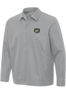 Antigua Ohio Bobcats Mens Grey Pivot Light Weight Jacket