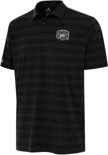 Antigua Ohio Bobcats Mens Black Tunnel Short Sleeve Polo