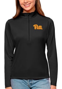 Antigua Panthers Womens Black Tribute 1/4 Zip Pullover