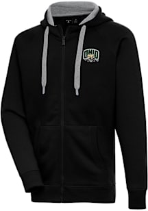 Antigua Ohio Bobcats Mens Black Victory Long Sleeve Full Zip Jacket