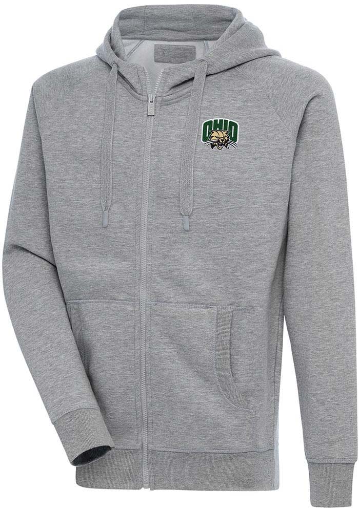 Antigua Ohio Bobcats Mens Victory Long Sleeve Full Zip Jacket