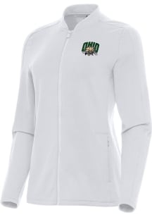 Antigua Ohio Bobcats Womens White Continual Light Weight Jacket