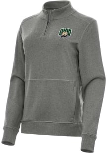 Antigua Ohio Bobcats Womens Black Crush Qtr Zip