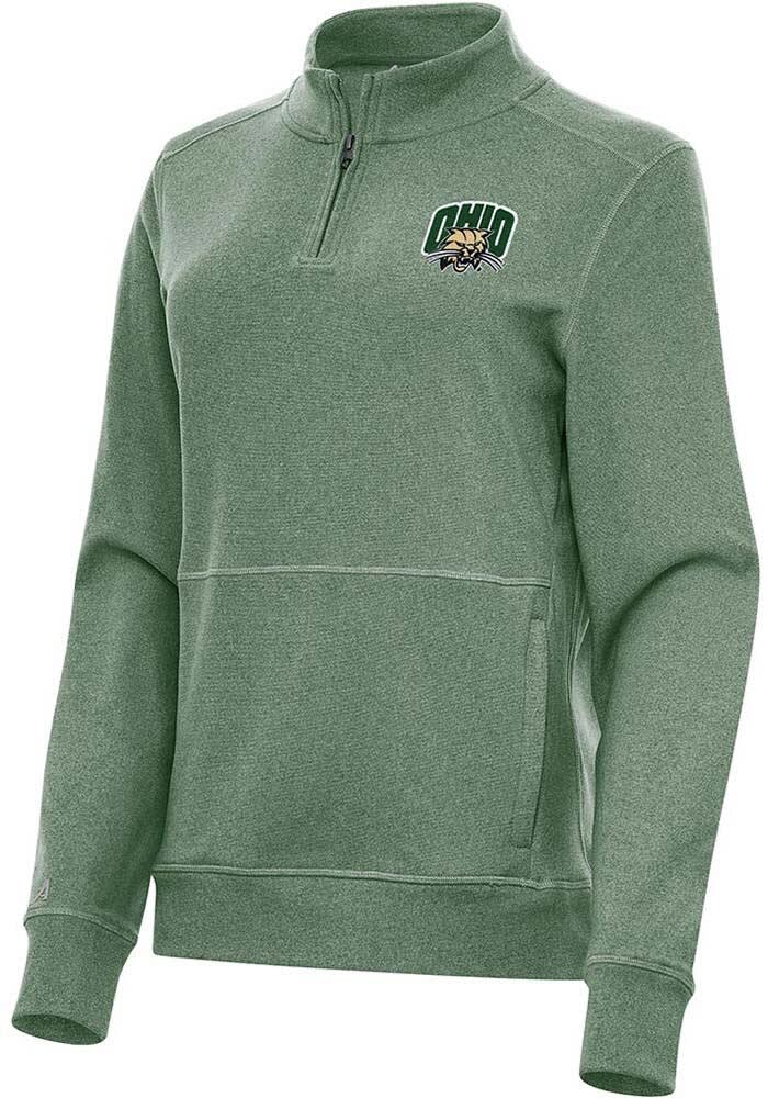 Antigua Ohio Bobcats Womens Crush 1/4 Zip Pullover