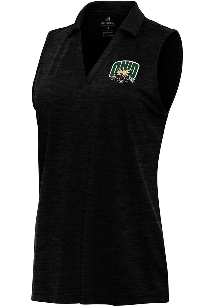 Antigua Ohio Bobcats Womens Black Layout Polo Shirt