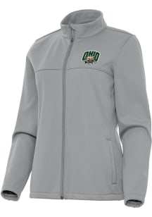 Antigua Ohio Bobcats Womens Grey Links Light Weight Jacket