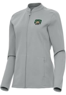 Antigua Ohio Bobcats Womens Grey Regard Light Weight Jacket