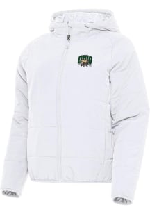 Antigua Ohio Bobcats Womens White Universe Filled Jacket