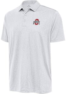 Antigua Ohio State Buckeyes Mens White Ellipse Short Sleeve Polo
