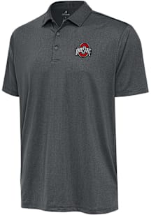 Antigua Ohio State Buckeyes Mens Grey Ellipse Short Sleeve Polo