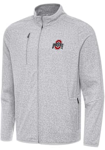 Antigua Ohio State Buckeyes Mens Grey Hold Up Light Weight Jacket