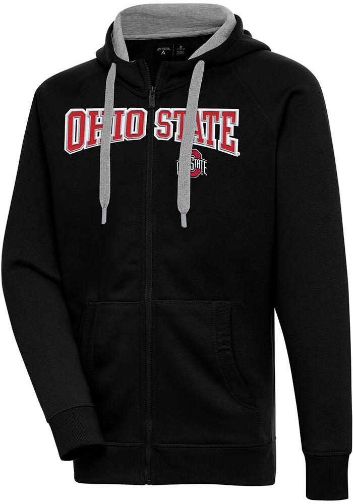 Antigua Ohio State Buckeyes Mens Split Victory Long Sleeve Full Zip Jacket