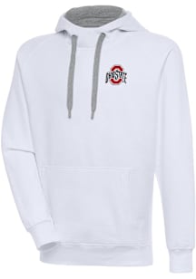 Antigua Ohio State Buckeyes Mens White Victory Long Sleeve Hoodie