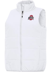 Womens Ohio State Buckeyes White Antigua Experience Vest