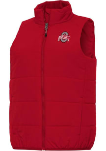 Womens Ohio State Buckeyes Red Antigua Experience Vest