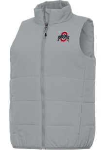 Womens Ohio State Buckeyes Grey Antigua Experience Vest