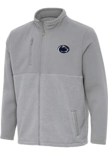 Mens Penn State Nittany Lions Grey Antigua Daily Fused Medium Weight Jacket