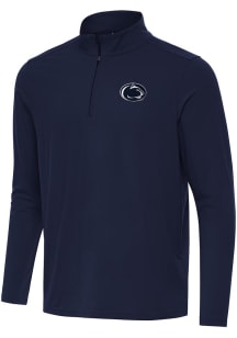 Antigua Penn State Nittany Lions Mens Navy Blue Intent Long Sleeve Qtr Zip Pullover