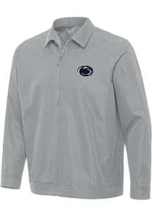 Mens Penn State Nittany Lions Grey Antigua Pivot Light Weight Jacket