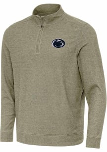 Antigua Penn State Nittany Lions Mens Olive Subtle Long Sleeve Qtr Zip Pullover