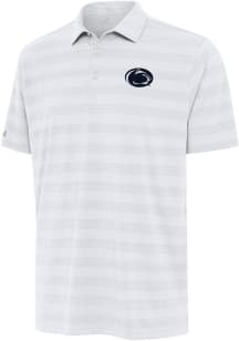 Mens Penn State Nittany Lions White Antigua Tunnel Short Sleeve Polo Shirt