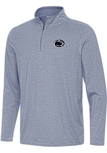 Antigua Penn State Nittany Lions Mens Navy Blue Twine Long Sleeve Qtr Zip Pullover