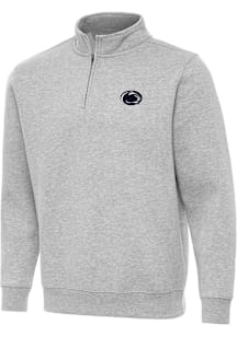 Antigua Penn State Nittany Lions Mens Grey Victory Long Sleeve Qtr Zip Pullover