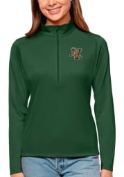Antigua Vermont Catamounts Womens Green Tribute Long Sleeve Pullover