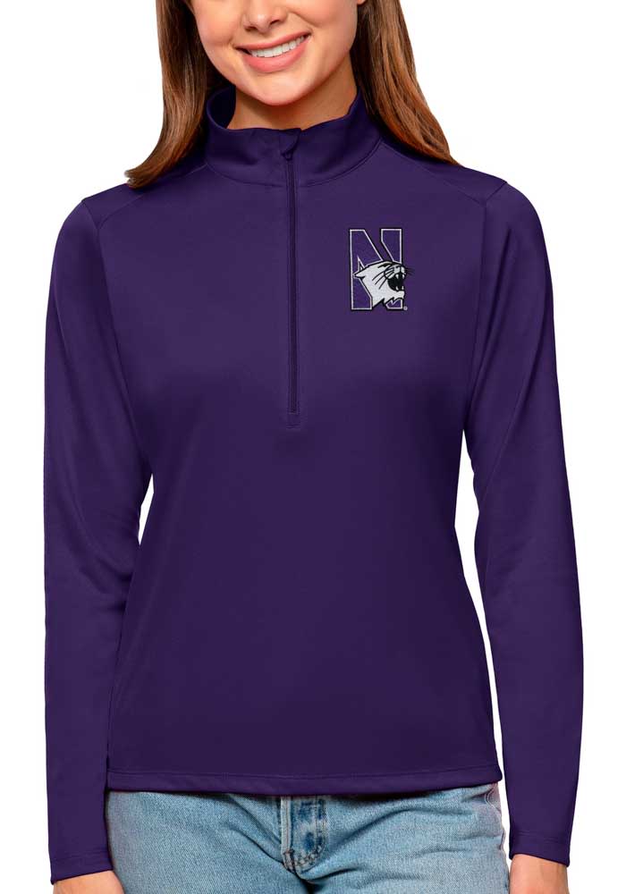 Antigua Northwestern Wildcats Womens Purple Tribute Long Sleeve Pullover