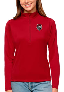 Antigua New Mexico Womens Red Tribute 1/4 Zip Pullover