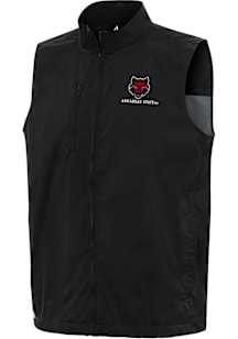 Antigua Arkansas State Red Wolves Mens Black Brisk Sleeveless Jacket