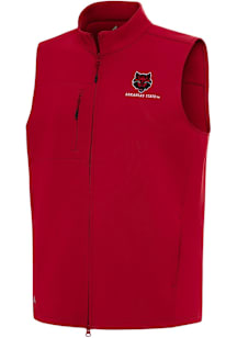 Antigua Arkansas State Red Wolves Mens Red Demand Sleeveless Jacket