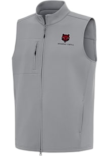 Antigua Arkansas State Red Wolves Mens Grey Demand Sleeveless Jacket