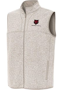 Antigua Arkansas State Red Wolves Mens Oatmeal Fortune Sleeveless Jacket