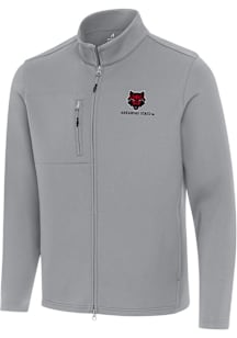 Antigua Arkansas State Red Wolves Mens Grey Objection Light Weight Jacket