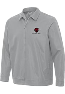 Antigua Arkansas State Red Wolves Mens Grey Pivot Light Weight Jacket