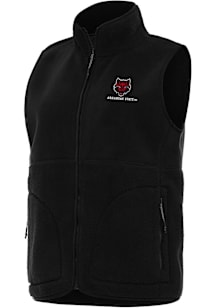 Antigua Arkansas State Red Wolves Womens Black Nostalgic Vest