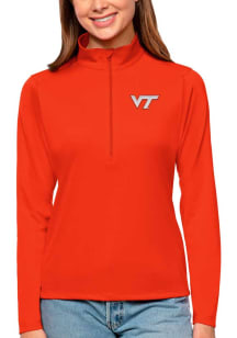 Antigua Virginia Tech Hokies Womens Orange Tribute 1/4 Zip Pullover