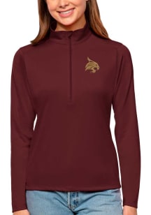 Antigua Texas State Bobcats Womens Maroon Tribute 1/4 Zip Pullover