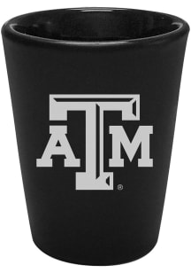Texas A&amp;M Aggies 2oz Black Etched Ceramic Shot Glass
