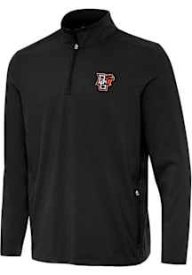 Antigua Bowling Green Falcons Mens Black Perilous Long Sleeve Qtr Zip Pullover
