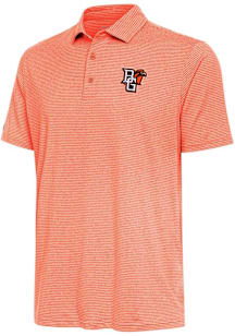 Antigua Bowling Green Falcons Mens Orange Scheme Short Sleeve Polo