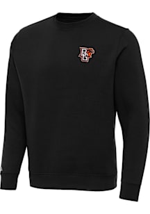 Antigua Bowling Green Falcons Mens Black Victory Long Sleeve Crew Sweatshirt